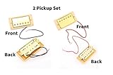 Gold with cream rings Gold Cream Ring Les Paul Set Humbucker Pickup Gibson Guitar Neck Bridge Epiphone