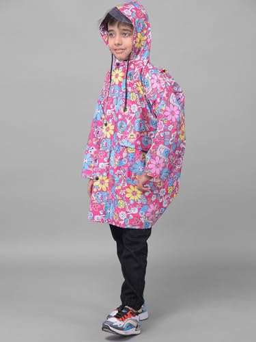 Image of Dollar Rainguard Kids' Full Sleeve Printed Long Raincoat With Adjustable Hood and Pocket