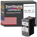 DoorStepInk Remanufactured in The USA Ink Cartridge Replacements for Canon PG-40 PG 40 PG40 Black for Canon Pixma iP1700 MP150 MP180 MP190 MP470 iP1800 MP160 Fax JX200