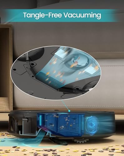 Image of Lefant Robot Vacuum Cleaner, 120 Mins Runtime, Compact Design, Low Noise, Powerful Suction, Wi-Fi /App /Voice Control, Self-Charging, Scheduled Cleaning, Ideal for Pet Hair and Hard Floors, M210 Black
