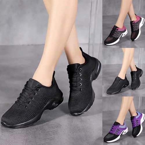 Womens Air Cushion Running Shoes Walking Jogging Fitness Gym Fashion Orthopedic Sneakers for Women Lace Up Casual Comfortable Work Athletic Trainers Non Slip Breathable Sports Shoes3