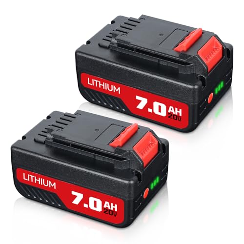 2Pack 7.0Ah Replacement for Porter Cable 20v Battery PCC685L PCC685LP PCC680L PCC682L PCC600 PCC640 20 Volt Cordless Power Tools