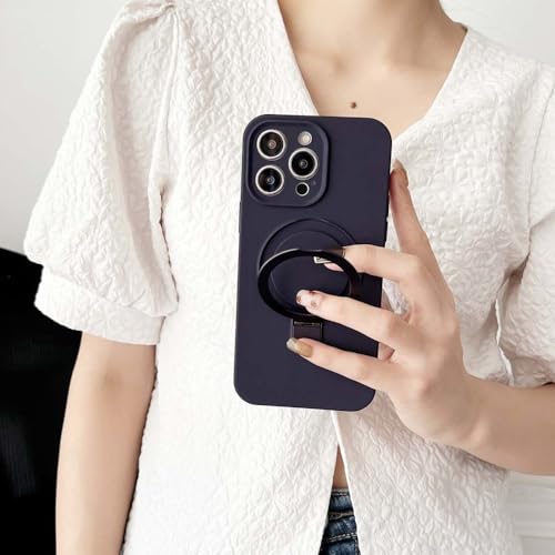 Coque silicone liquide pour iPhone 12 Pro antichoc avec anneau magnétique