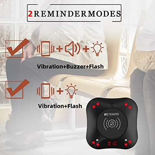 Retekess Td164 Restaurant Pager System,Buzzers For Restaurant Long Range,2624Ft,Touch Screen,Set Keyboard Mute,10 Pagers For Food Truck,Barbecue,Pet Clinic,Store #TOP1