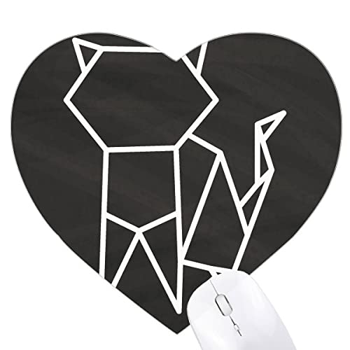 Tapis de souris chat origami géométrique en cœur pour sublimer votre bureau tendance