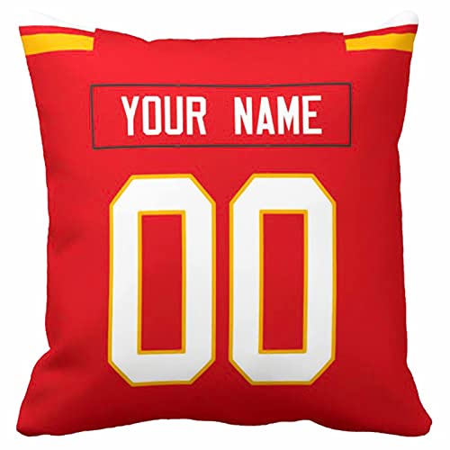 Image of ANTKING Throw Pillow 2 Pack with Custom Name and Number Personalized Gift for Men Women Boys