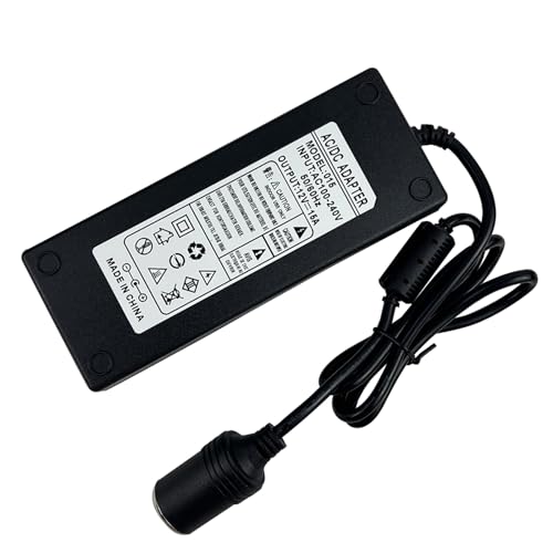 Transformador 240V a 12V 10A Adaptador Mechero Coche, Convertidor CA a CC 120W Fuente de Alimentación para Aspiradora, Refrigerador, Inflador de Neumáticos de Coche - imagen 8