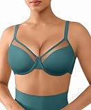 Lover-Beauty Minimizer Bras for Women Full Coverage Unlined Underwire Bras Plus Size Lifting Bra for Heavy Breast, Balsam Blue 38D