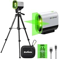 Enventor – Enventor Laser Wasserwaage mit Stativ, Grüner Kreuzlinienlas