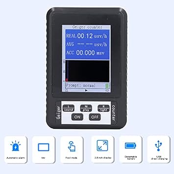 Dpofirs Mini Nuclear Radiation Detector for Home,Portable Handheld Geiger Counter with LCD Display,Upgrated Beta Gamma X Ray Radiation Monitor Meter High Sensitivity