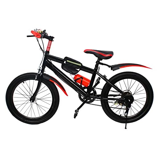 biniliubi Rouge VTT Vélo Garçons Filles Dames Et Hommes Vitesse Circuit Entièrement Suspension Allée Complète Frein à Disque Adulte Vitesses Freins Convient randonnées Plein air Camping