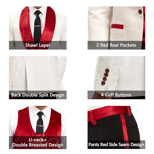 Men Suits Slim Fit 3 Piece Suit Men Shawl Lapel Men Dress Suit Pants Blazer Vest 1 Button Formal Suits for Men Prom Tuxedo4