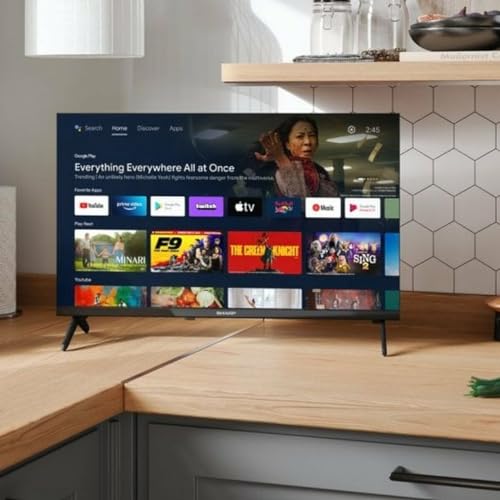 SHARP 24FH2EA - 24 Zoll Fernseher (60 cm) HD Ready Android TV - Multimedia Streaming LED Smart TV ohne Rahmen (HDMI, Receiver, Chromecast, Bluetooth) - Netflix, Prime, YouTube, Disney+, Apple TV – Bild 8