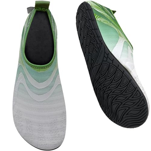 Image of WateLves Water Shoes for Womens Mens Barefoot Quick-Dry Aqua Socks for Beach Swim Surf Yoga Exercise New Translucent Color Soles