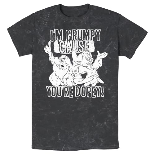 T-shirt Disney Cause Effet pour homme en coton noir col rond