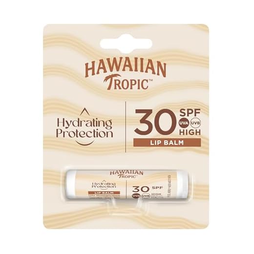 Hawaiian Tropic Lip Balm - Bálsamo Protector Solar de Labios SPF 30 , Sabor Tropical , 4 gr