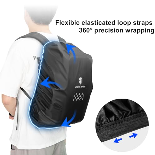 Image of Arctic Hunter Laptop Backpack with Rain Cover, Lightweight Waterproof Smart Backpack for Travel Work, School, Business & Outdoor Use