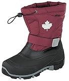 Indigo Canadians Winterstiefel Kinder Schnee Stiefel Boots Gefüttert Innenschuhe Tex Wasserabweisend Grün Blau Grau Schwarz Rot