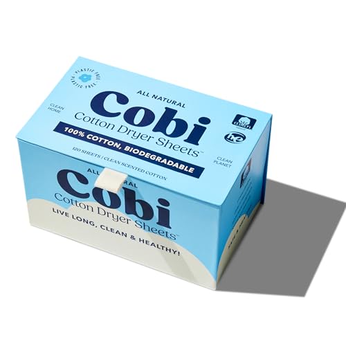 Cobi Biodegradable Non-Toxic Dryer Sheets &ndash; Naturally Scented Cotton Dryer Sheets &ndash;...