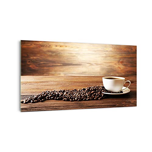 Küchenrückwand 'Kaffeegenuss' in div. Größen, Glas-Rückwand, Wandpaneele, Spritzschutz & Fliesenspiegel