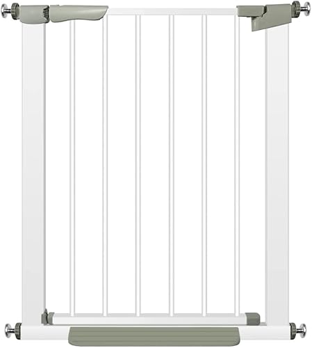 Puerta de bebé de metal para escaleras, puerta de seguridad de cierre automático, puerta para niños extra alta y ancha, puerta de perro de fácil