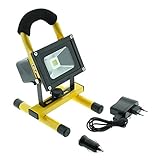 Temperatura de color 6000 LEDUNI ® Foco LED Proyector Lámpara Camping Impermeable 10W LED Batería recargable Proyector Luz de trabajo Luz Fría 6000K Handlamp IP65