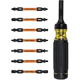 Klein Tools 32315HD 15-in-1 Multi-Bit Ratcheting Screwdriver, Impact-Rated, 7 Double-Ended ProFlex Torsion Zone Tips, 1/4-Inch Nut Driver, 8-Piece