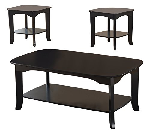 Kings Brand Furniture Kings Brand Furniture-3-Piece Espresso Occasional Set, Coffee 2 End Tables #TOP4