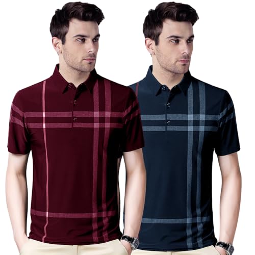 Image of Nobel Monk Men's Regular Fit Polo T Shirt |Half Sleeves |Collar Tshirts |Casual T-Shirt for Men