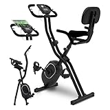 【MONOQLO年間ベストバイ受賞】STEADY フィットネスバイク エアロバイク 家庭用 静音 折り畳み Designed in Japan 独自開発の非接触式airホイール サイクリングマシン (05.ブラック/背もたれあり)