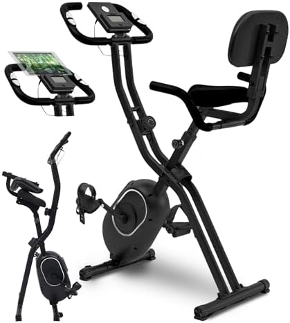 （17:00時点） 【MONOQLO年間ベストバイ受賞】STEADY フィットネスバイク エアロバイク 家庭用 静音 折り畳み Designed in Japan 独自開発の非接触式airホイール サイクリングマシン (05.ブラック/背もたれあり)