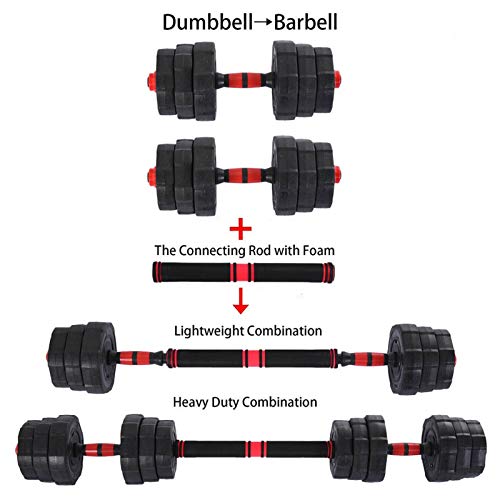 HOMELIVE Dumbbell Set Weight Sets for Home Gym, Adjustable Weights Dumbbells Set with Connecting Rod, Suitable for Strength Training, Weight Loss, Gym Work?22/44 / 66/88.18/110 Pound? - Thumbnail 4