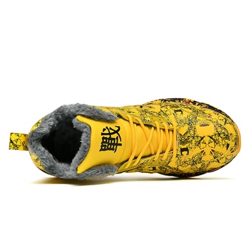 GSIGUL Mens Basketball Shoes Lightweight Mens Running Tennis Shoes Graffiti Athletic Chunky Sneakers for Men2