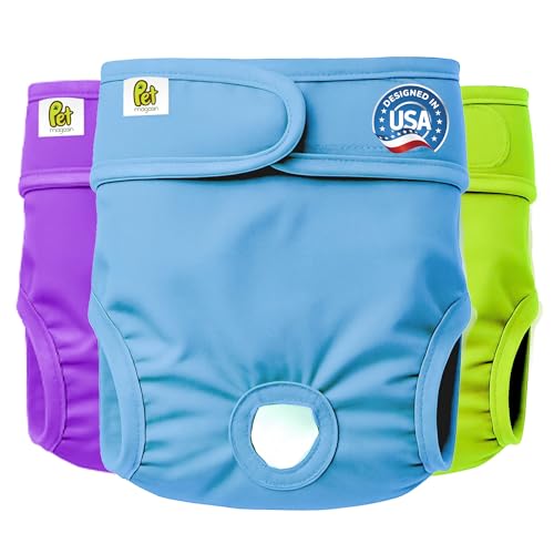 Pet Magasin Reusable Washable Dog Diapers (Pack of 3), Highly