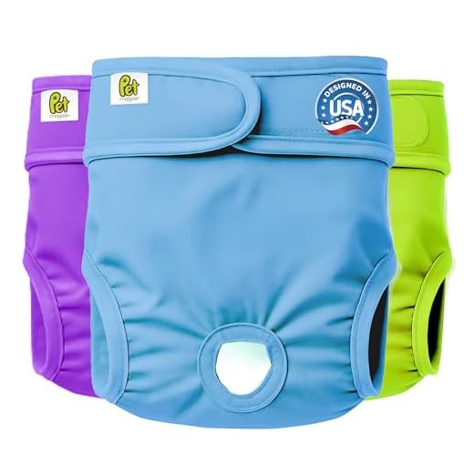 PET MAGASIN Wiederverwendbare Hundewindeln [3er Packung] Hygienische Hundewindeln, hoch absorbierend, Maschinenwaschbar & Umweltfreundlich (Solide, S)