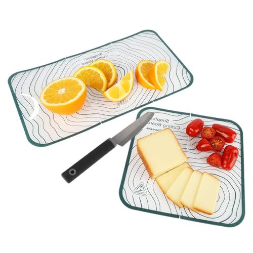 Coghlans Snapfold Cutting Board Set 2-Piece Lightweight Folding Camp Cutting Boards BPA-Free Durable & Flexible Nesting Design for Hiking Backpacking & Outdoor Meal Prep