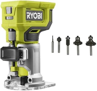 Pack RYOBI - RTR18-0 - 18V One+ - Without Battery or Charger - Set of 5 RAKRBS5 Variegated Cutters - Shank Diameter 6 mm