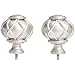 AmazonBasics Round Capped Curtain Rod Finial - Nickel