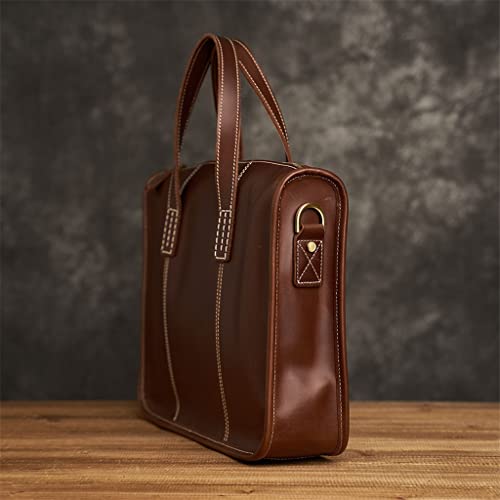 Leather Men's Briefcase Large Capacity Business Bag Black Male Shoulder Laptop Bag4