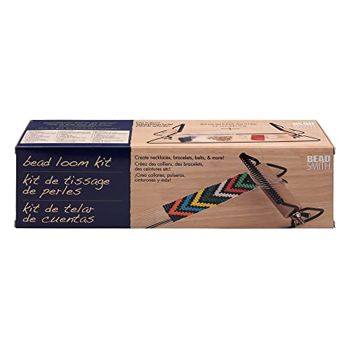 Kit de tear de contas de metal Beadsmith | Inclui linha, agulhas, contas de vidro de 18 gramas e pas