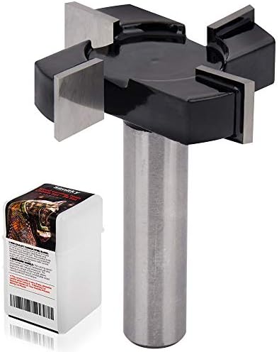 CNC Spoilboard Surfacing Router Bits, 1/2 inch Shank 2 inch Cutting Diameter, Slab Flattening Router Bit Planing Bit Wood Milling Cutter Planer Woodworking Tool by SIMILKY (1/2 Shank 4 Wings)