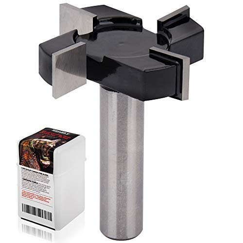 CNC Spoilboard Surfacing Router Bits, 1/2 inch Shank 2 inch Cutting Diameter, Slab Flattening Router Bit Planing Bit Wood Milling Cutter Planer Woodworking Tool by SIMILKY (1/2 Shank 4 Wings) by SIMILKY - Used condition - US$13.08