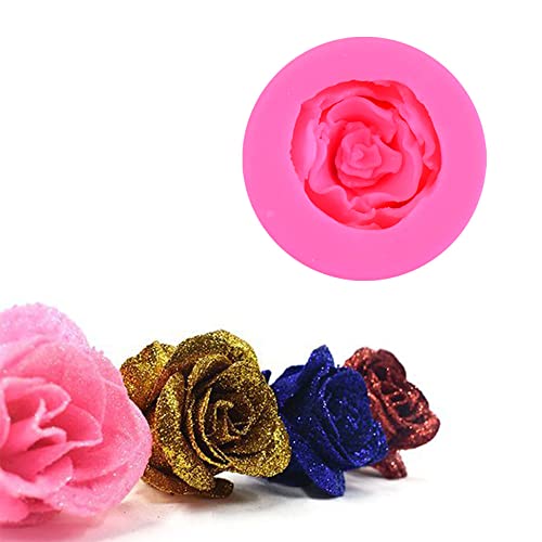 Kuuguu 3 Pack 3D Flower Bloom Rose Silicone Molds Resin Rose Candle Mold For Cake Decoration Chocolate Handmade Soap Candy Making Craft Art #TOP2