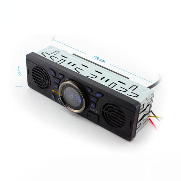 Riloer 12V Car Stereo SD Card AV252 Radio Built-in Bluetooth host Speakers with USB - Image 4