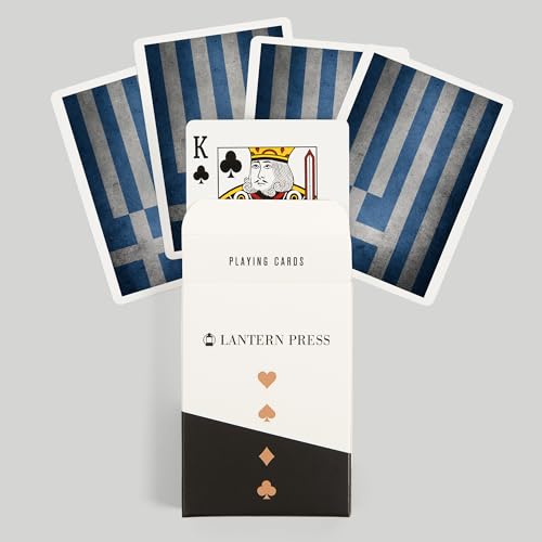 Baraja de 52 cartas tamaño póker Grecia diseño grunge miniatura 6