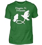 Photo Gallery hugin & munin - maglietta da uomo con scritta in lingua tedesca kelly verde s Photo Gallery hugin & munin - maglietta da uomo con scritta in lingua tedesca kelly verde s