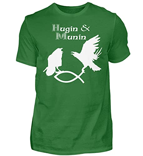 T-shirt homme Hugin & Munin vert pour vos sorties décontractées