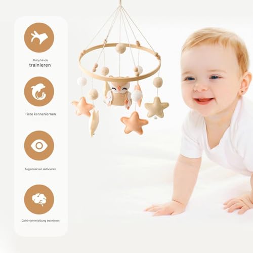Mobile pour lit de bébé en feutre pour apaiser les nuits - 2