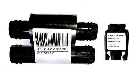 Evolis Half Panel YMCKOKO Ribbon-250 Image