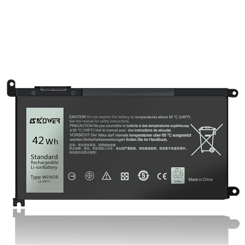 42Wh WDX0R WDXOR Replacement Laptop Battery 11.4V for Dell Inspiron 13 15 17 5000 7000 Series 7378 5567 5378 5579 5570 5565 7579 5379 7569 5578 Latitude 3000 Series 3189 3390 P69G P58F P66F P75F 3CRH3